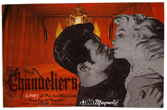 The Chandeliers at the Southern Cross, Red Room poster. Original artwork A5. 2004