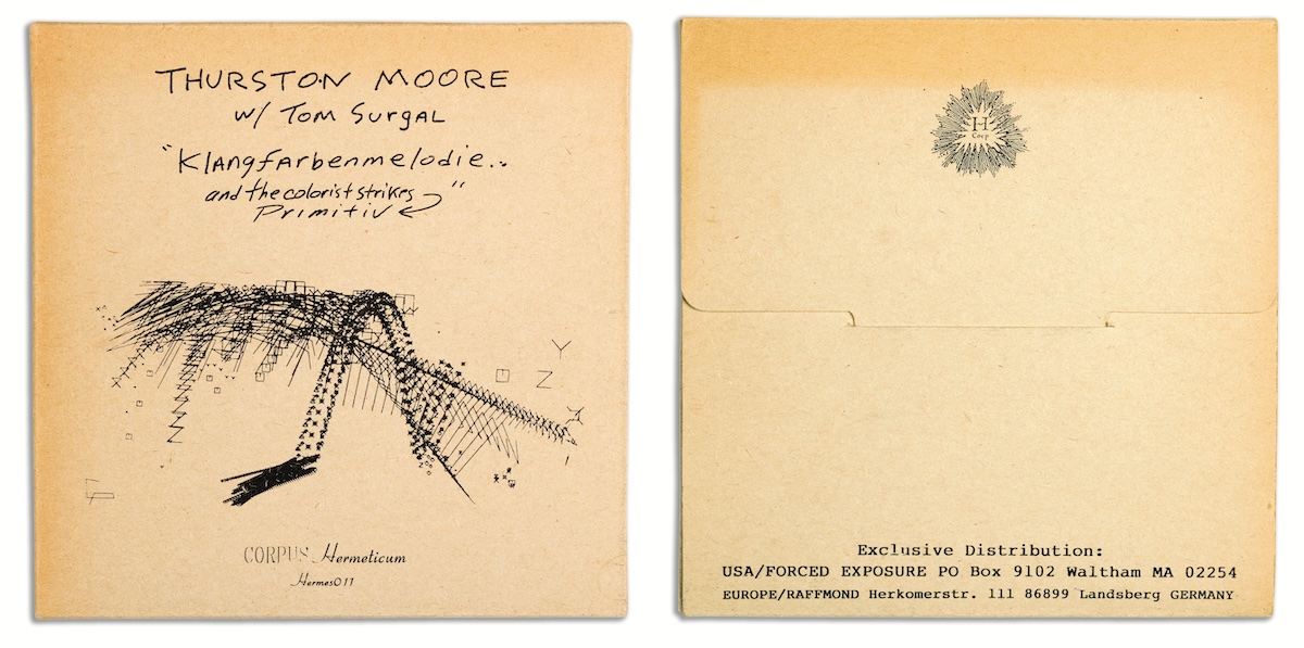 Thurston Moore/Tom Surgal Klangfarbenmelodie... and the Colorist Strikes PrimitivHermes011CD, Aug 1995 Edition of 4300 Design by Thurston Moore