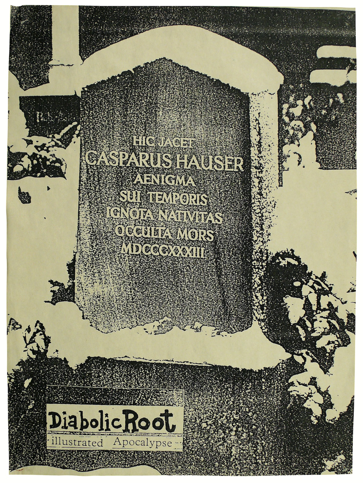 Diabolic Root: Illustrated Apocalypse posterA3, 1985Design by Bruce Russell
