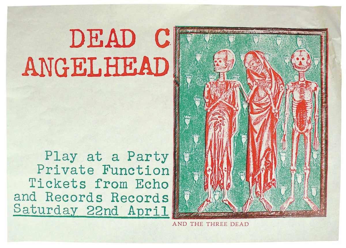 The Dead C/Angelhead posterA3, 1990Design by Bruce Russell