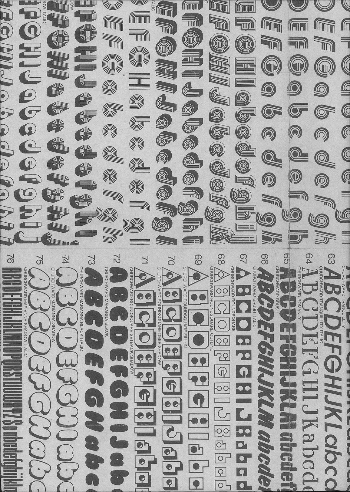 Churchward International Types. by David Bennewith. Clouds & Jan van Eyck Academie, 2009