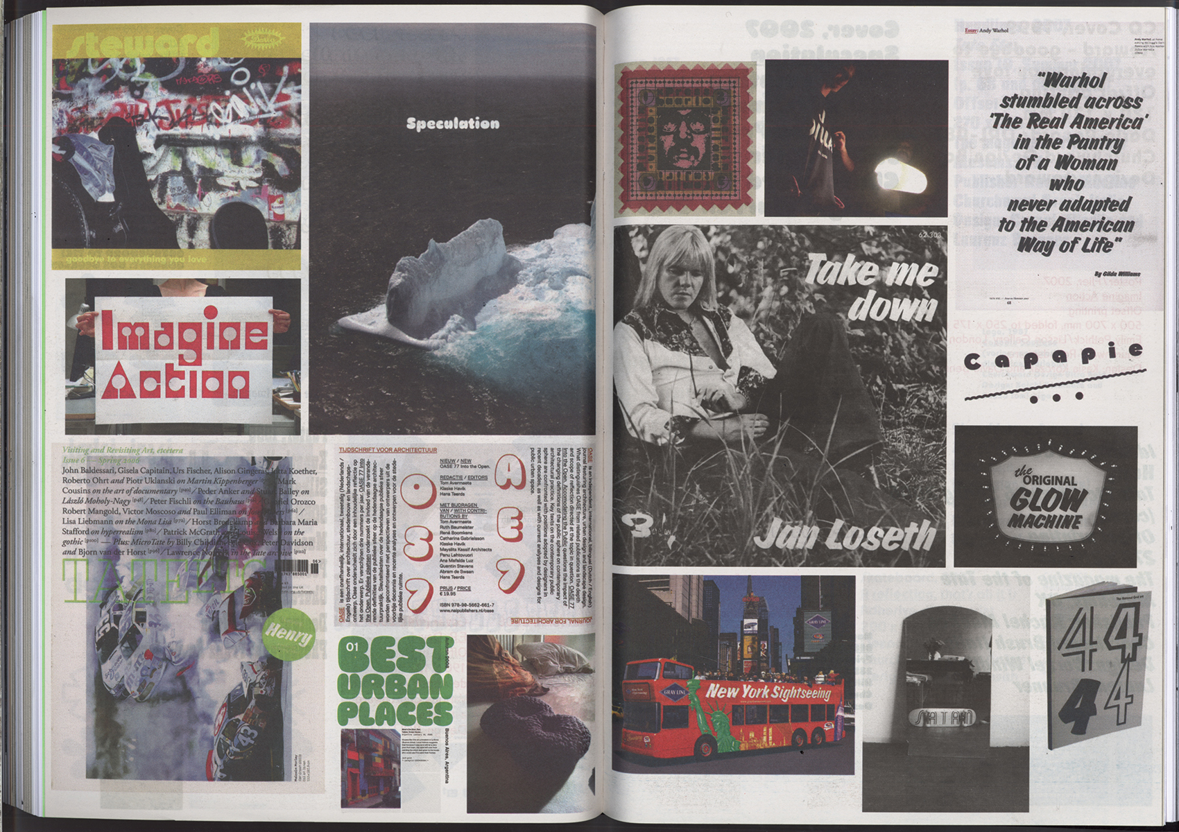Double page spreads from Churchward International Types. by David Bennewith. Clouds & Jan van Eyck Academie, 2009